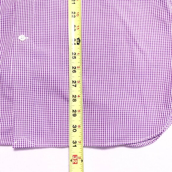 Polo Ralph Lauren Men Long Sleeve Collared Plaid Purple Shirt Size 16 32/33 NWOT - Picture 8 of 8
